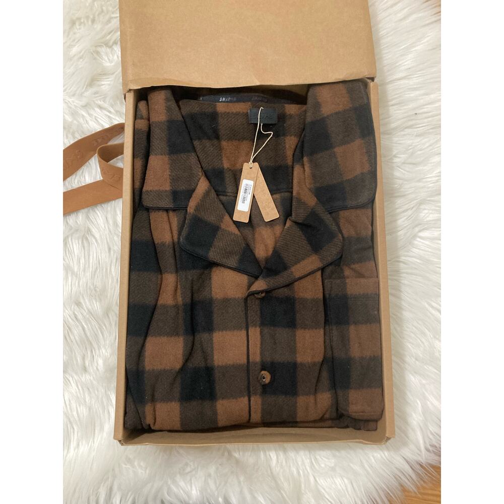 Skims Size 4X Plaid Sleep Set Jasper Buffalo Check Holiday Brown PJs  NWT